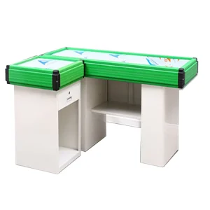 Retail Checkout Counters Durable Counter Table Supermarket Equipment Steel Cashier Counter