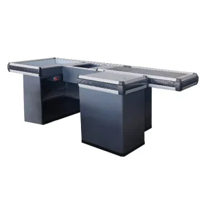 Retail Checkout Counters Supermarket Equipment Steel Checkout Counters