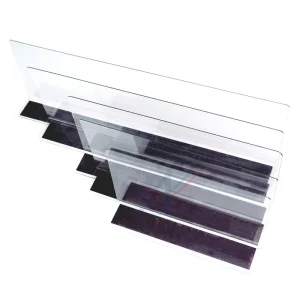 Retail Clear Plastic Divider Shelf L Shape PVC Dividers for Metal Shelves with Magnetic Trip