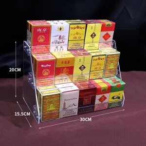 Retail Display Acrylic Divider Spring Loaded Adjustable Custom Size Cigarette Supermarket Supplies