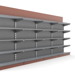 Retail Double Sided Metal 6 Tier Gondola Supermarket Shelving for Grocery Store Checkout Counter
