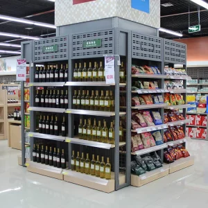 Retail Gondola System Supermarket Shelf for Supermarket Display Easy Installation Layout Design