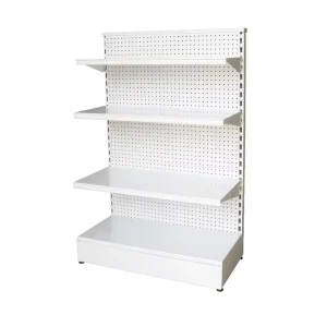 Retail Grocery Store Metal Pegboard Display Rack Supermarket Goods Floor Displays Stand