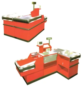 Retail Hypermarket Cash Counter Desk Fast Checkout Counter Desk