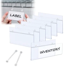 Retail Plastic Label Holder Retail Sign PVC Clear Shelf Label Holder on Hook Price Tags Holder