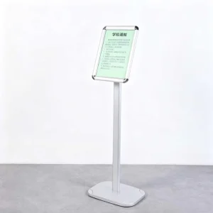 Retail Sign Holder Modern Freestanding Design with Clear Acrylic Insert for Quick Updates