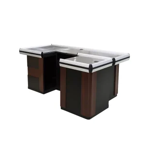 Retail Store Cashier Table Checkout Counter Stainless Steel Cashier Desk