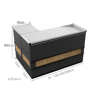 Retail Store Checkout Counter Factory Supermarket Cashier Desk Electric Conveyor Belt Checkout
