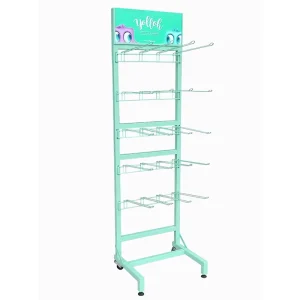 Retail Store Hooks Hanging Display Rack Free Standing Metal Display Products Stand