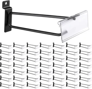 Retail Store Metal Steel Slatwall Panel Security Hanging Display Pegboard Hooks with Price Tag Holder