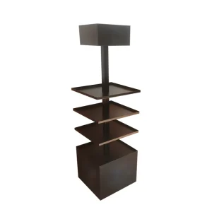 Retail Store Point of Sale Shop Metal Floor Standing Display Rack With Square shelves