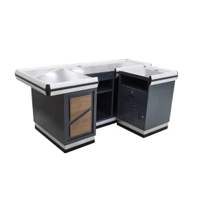 Retail Store Supermarket Cashier Table Checkout Counter Easy Operation Cash Desk Checkout Counter