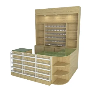 Retail Store Supermarket Equipment Wooden Cashier Desk Checkout Counter