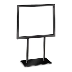 Retail Store Table Menu Lightweight Portable Double Sided 11 X 7″ Countertop Carbon Steel Sign Holder