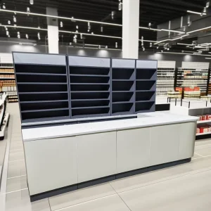Retail Supermarket Cashier Store Cashier Desk Checkout Counter for Sale