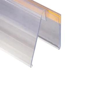Retail Supermarket Flag Flip up Flush Shelf Plastic Super Grip Sign Holder with Adhesive Shelf Talker