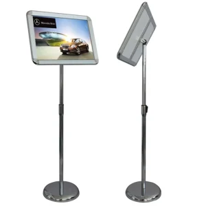 Retail Supermarket Floor Display Plastic Poster Frame Advertising Promotion Sign Stand