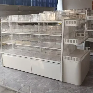 Retail Towel Display Shelves Supermarket Rack Display Gondola Shelving for Grocery Storage
