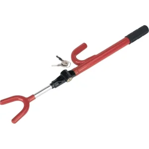 Retractable U Shaped Steering Wheel Anti Theft Lock Self Defense Safety Lock with 3 Keys Cross Border Security Device