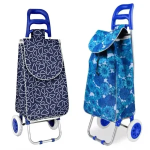 Reusable Folding Shopping Trolley on Wheels Grocery Trolley Shopping Cart