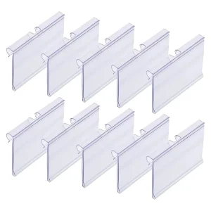Reusable Supermarket Shop Merchandise Price Tags Shelf Label Holder Clear Plastic Label Holders for Wire Shelf
