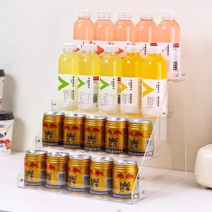 Rice Fruit Acrylic Ladder Display Stand Transparent Storage Box Hand Made Ornaments Supermarket Wine Rack Convenience Store