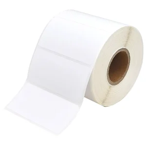 Roll Blank 80x40mm 1000pcs Semi-gloss Art Coated Paper Thermal Transfer Adhesive Label Sticker for Barcode Printer