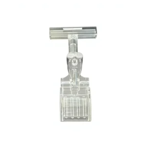 Rotatable Heavy Duty Double sided POP Sign Clip Clear ABS Price Tag Holder for Supermarket Retail Merchandise