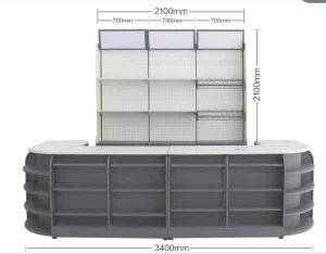 Round Checkout Counter Supermarket Checkout Counter Convenience Retail Store Cash Table