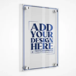 Round Or Rectangle Acrylic Logo Display For Office Custom Business Wall Sign Acrylic Office Sign For Office Or Reception
