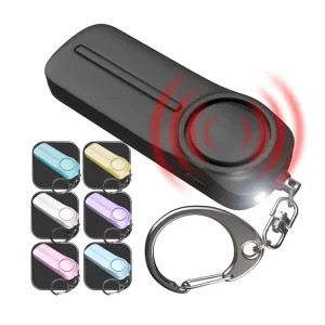 SOS Personal Alarm 130DB Rechargeable AAA Battery White Mini Personal Security Alarm for Elderly