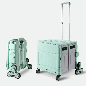 Seat Climbings Wheel Mini Foldable Climbing Plastic Folding Shopping Cart