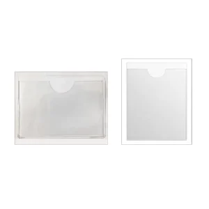 Self Adhesive PVC Pocket Pouch with Thumb Cut Notch 6x9cm A4 Size Etc