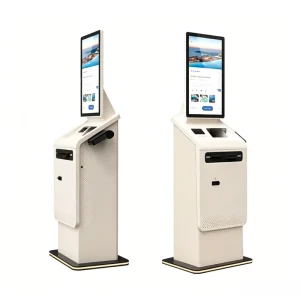 Self Service Checkout Kiosk Software System Touch Screen Barcode Reader Floor Standing Intel Core I7 Windows Android OS