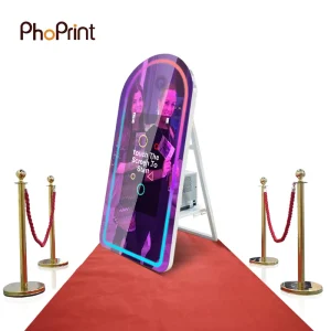 Selfie Kiosk Mirror Photo Booth With Touch LCD TV And Smart Mirror Software