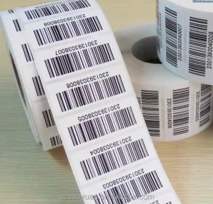 Serial Number Barcode Label Art Paper Label