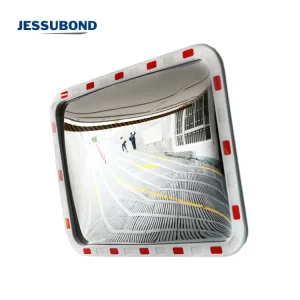 Shatterproof Anti theft Convex Mirror with Red White Reflective Tape for Traffic Security & Blind Spot Reflective Mirror