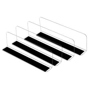Shelf Divider High Strength PVC Magnetic Partition for Shelving Display Separator L shaped Magnetic Divider