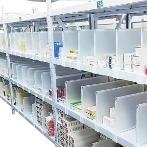 Shelf Divider for Warehouse Storage Rack 600x400mm White Plastic and Metal Partition Panel Easy Install for Bulk Organization