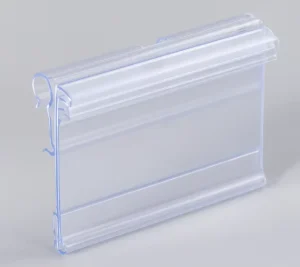Shelf Edge Label Holder Including Data Strip For Supermarket Price Labels High Clarity