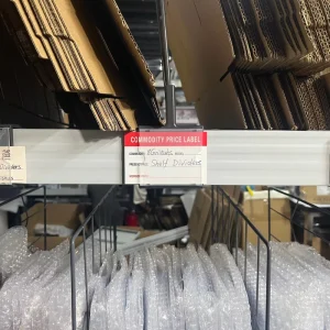 Shelf Partition with Price Tag Slot Plastic and Wire Mesh Separator with Built-in Label Holder for Retail Display Shelving