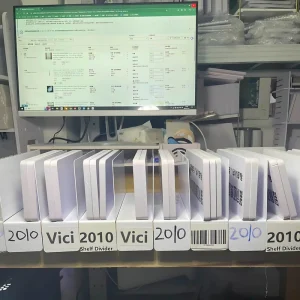 Shelf Separator with Price Tag Insert Slot Plastic and Wire Mesh Divider with Built in Label Pocket for Supermarket Racks