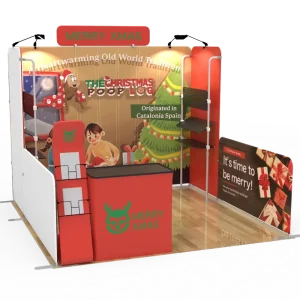 Shelving Design L Shape10*10ft Portable Corner Trade Show Booth With Storage Hard case