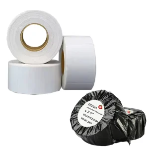 Shipping Packaging Labels Private Custom Copperplate Zebra 4X6 White Self Adhesive Barcode Label Sticker