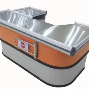 Shop Cash Register Metal Customized Material Factory Cashier Counter Supermarket Cashier Counter Store Checkout Counter