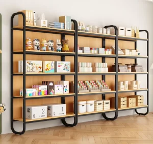 Shop Furniture Shelves Retail Metal Supermarket Display Racks Wooden Iron Commercial Display Racks Display Case Retail Store