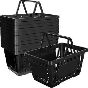 Shopping Baskets 20 L Plastic Store Retail Baskets for Market