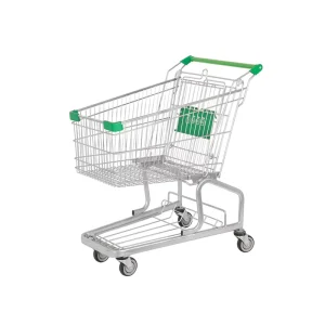 Shopping Trolley Cart 4 Wheel Lightweight Steel + PP Plastics 60L/80L/100L Load Capacity