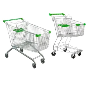 Shopping Trolley Cart Convenience Steel Mesh Grocery Cart Shopping Trolley for Supermarkets Stores