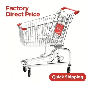 Shopping Trolley Supermarket Cart Grocery Cart Retail Store Equipment Metal Shopping Cart Supermarket Shelving Solution Shop Fixture